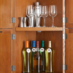 Meuble de rangement d'angle de cuisine à 4 niveaux de 72 po style ferme avec 8 portes, meuble de rangement haut et étagères réglables