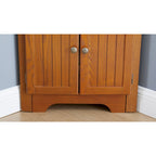 Meuble de rangement d'angle de cuisine à 4 niveaux de 72 po style ferme avec 8 portes, meuble de rangement haut et étagères réglables