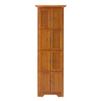 Meuble de rangement d'angle de cuisine à 4 niveaux de 72 po style ferme avec 8 portes, meuble de rangement haut et étagères réglables