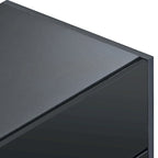 Meuble TV noir brillant 74,8 avec tiroirs pour téléviseurs de 80 po