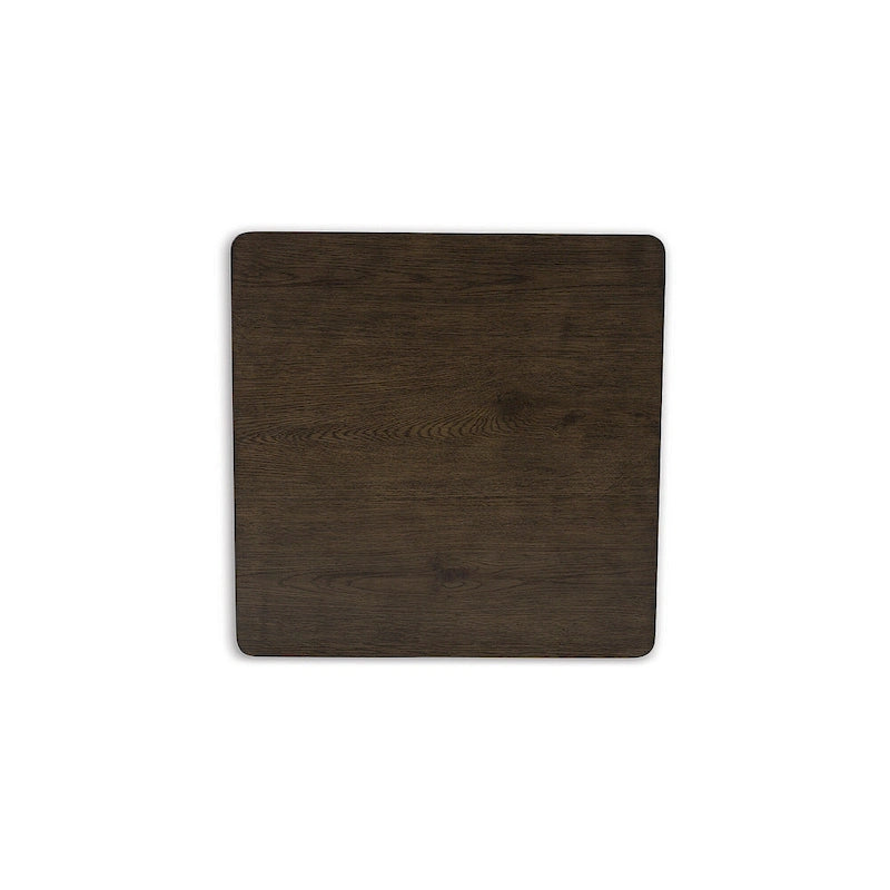 Table basse carrée marron foncé - 42 L x 42 P x 18.63 H