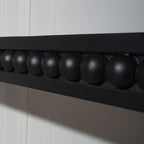 Table d'entrée 59, table console incurvée de style cascade avec perles en bois