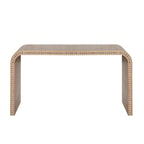 Table d'entrée 59, table console incurvée de style cascade avec perles en bois