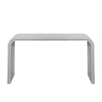 Table d'entrée 59, table console incurvée de style cascade avec perles en bois