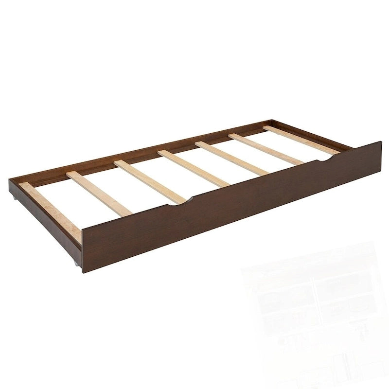 Lit Plateforme de Rangement en Bois avec 2 Grands Tiroirs et Lit Gigogne Jumeau XL