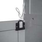 Lit escamotable mural de taille double/grand format avec petite armoire et lumières LED, Lit escamotable pliable avec étagères de rangement
