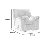 Fauteuil inclinable à bascule, accoudoirs rembourrés, velours côtelé bleu marine foncé