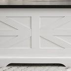 Table basse de ferme carrée en bois avec grand compartiment de rangement caché, plateau relevable à charnières, pour salon