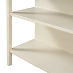 Ensemble îlot de cuisine rustique 3 pièces en bois massif Table de boucher stationnaire de 45 pouces avec deux tabourets et deux étagères ouvertes.