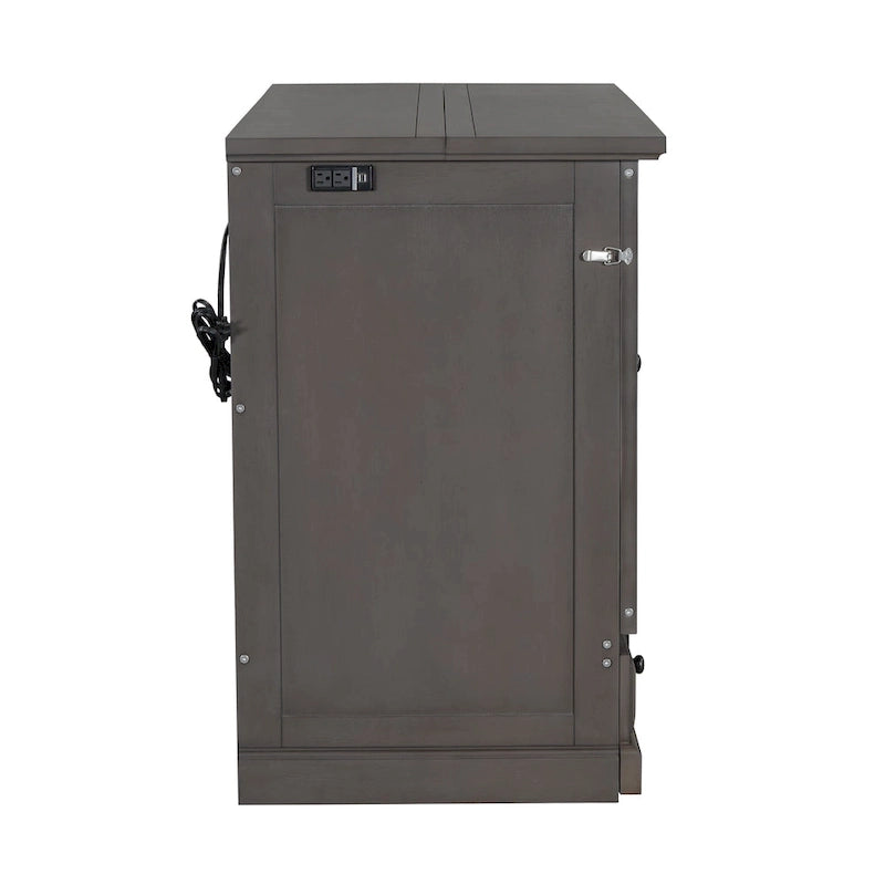 Lit Escamotable Cube en Pin Massif avec Station de Charge et Grand Tiroir de Rangement