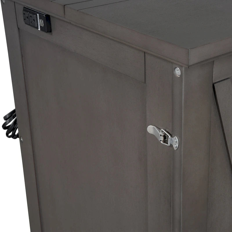 Lit Escamotable Cube en Pin Massif avec Station de Charge et Grand Tiroir de Rangement