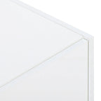 Meuble TV blanc de 74 po avec fini lustré et rangement, pour téléviseurs jusqu'à 80 po