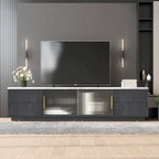 Meuble TV de 160 cm avec 4 tiroirs et grand meuble de rangement pour TV jusqu'à 70 pouces