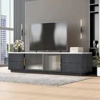 Meuble TV de 160 cm avec 4 tiroirs et grand meuble de rangement pour TV jusqu'à 70 pouces