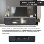 Meuble TV de 160 cm avec 4 tiroirs et grand meuble de rangement pour TV jusqu'à 70 pouces