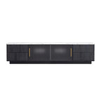 Meuble TV de 160 cm avec 4 tiroirs et grand meuble de rangement pour TV jusqu'à 70 pouces