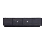 Meuble TV de 160 cm avec 4 tiroirs et grand meuble de rangement pour TV jusqu'à 70 pouces