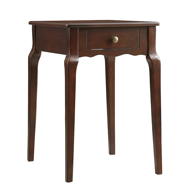 Table d'appoint en bois à 1 tiroir Daniella