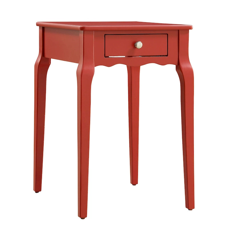 Table d'appoint en bois à 1 tiroir Daniella