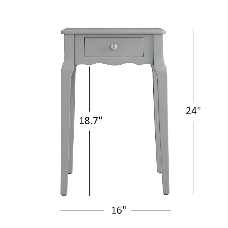 Table d'appoint en bois à 1 tiroir Daniella