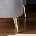 Fauteuil d'appoint moderne en velours doux avec pouf