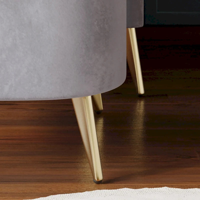 Fauteuil d'appoint moderne en velours doux avec pouf