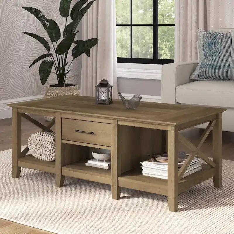 Table basse avec rangement et tiroirs