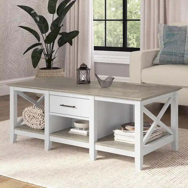 Table basse avec rangement et tiroirs