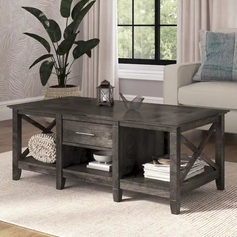 Table basse avec rangement et tiroirs