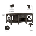 Table basse avec rangement et tiroirs