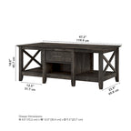 Table basse avec rangement et tiroirs