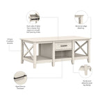 Table basse avec rangement et tiroirs