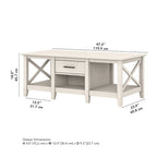 Table basse avec rangement et tiroirs