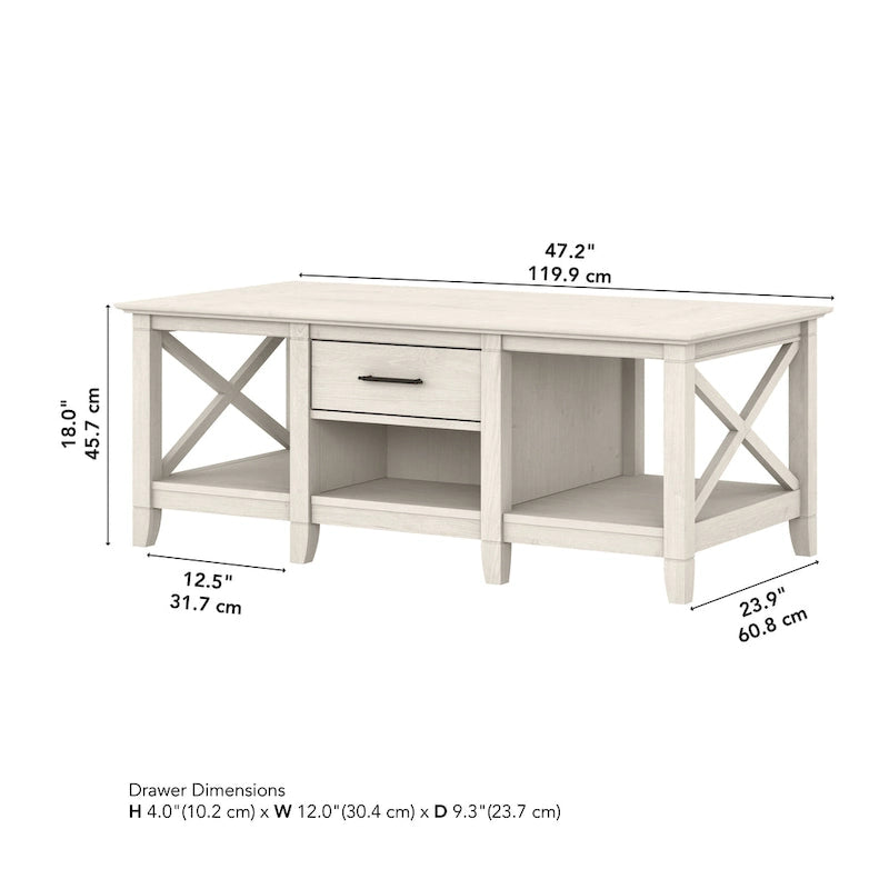 Table basse avec rangement et tiroirs