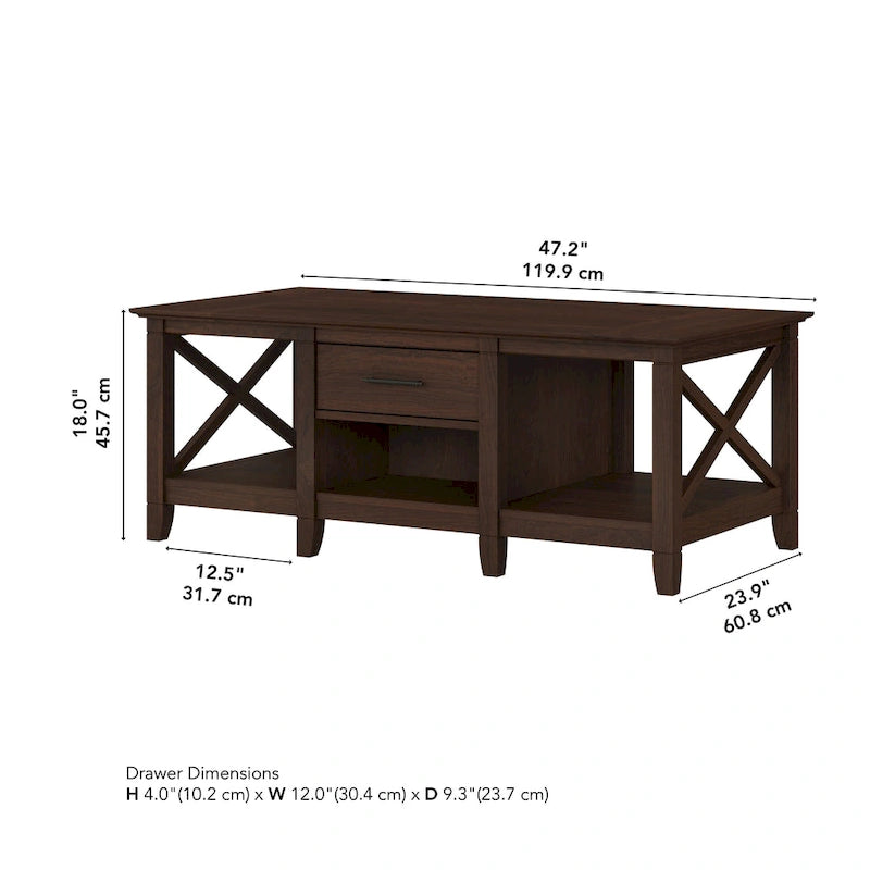 Table basse avec rangement et tiroirs