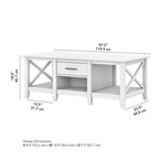 Table basse avec rangement et tiroirs