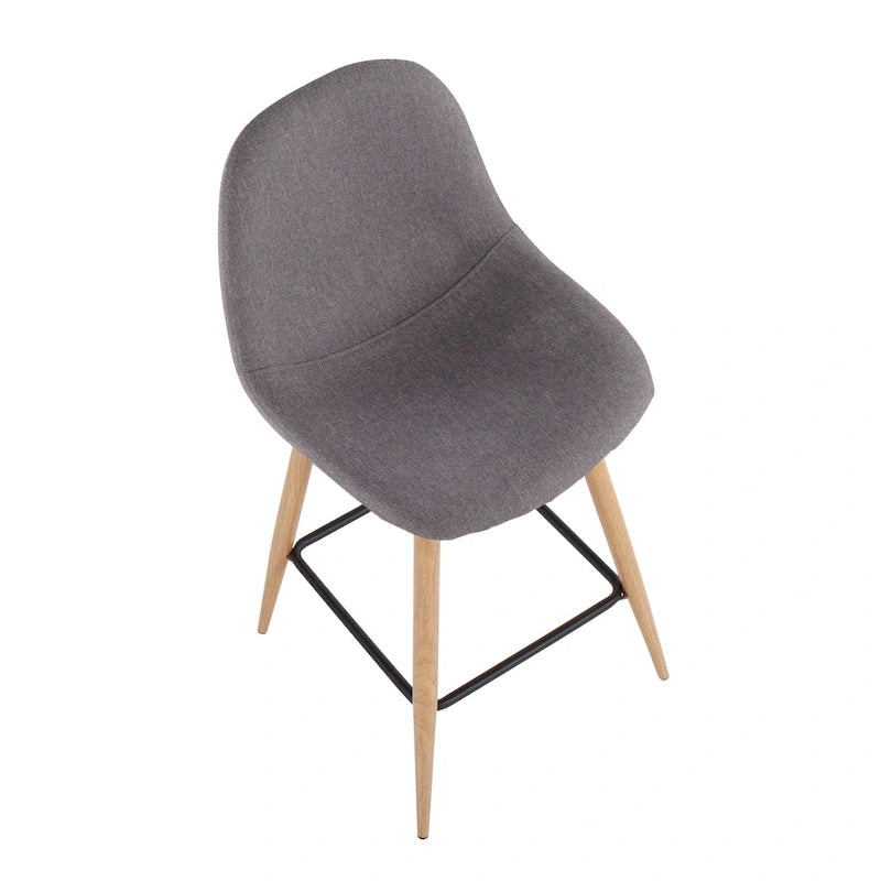 Tabouret de comptoir Stone Naturel - Lot de 2