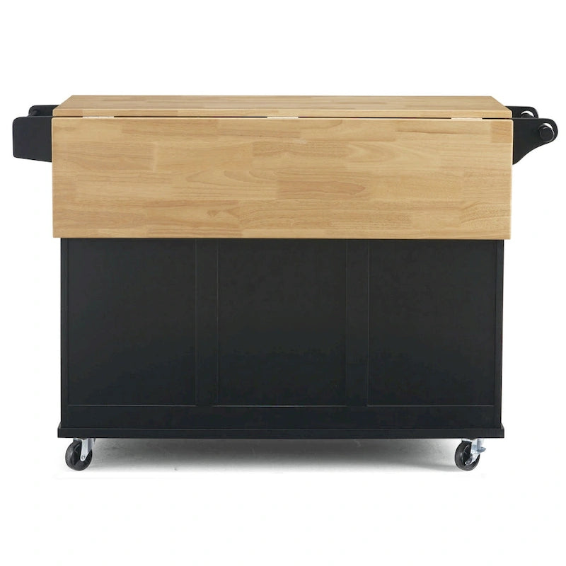 Desserte de cuisine en bois noir - N/A