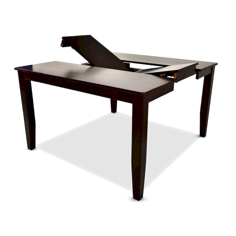 Table hauteur comptoir avec rallonge intégrée