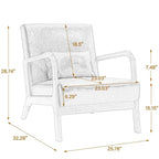 Fauteuil rembourré avec coussin Chaises d'appoint modernes - 25,8L x 28,7H x 32,3P