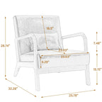 Fauteuil rembourré avec coussin Chaises d'appoint modernes - 25,8L x 28,7H x 32,3P