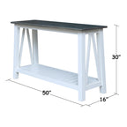 Console/Table basse en bois massif Surrey