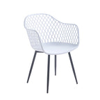 Chaises de salle à manger en plastique rigide avec pieds en fer (lot de 2)
