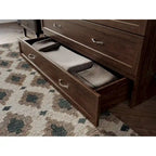 Armoire lit escamotable double avec matelas, couleur ambre brûlé