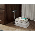 Armoire lit escamotable double avec matelas, couleur ambre brûlé