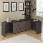 Très grand bureau de direction moderne et évolutif avec commode à tiroirs pour le rangement
