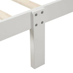 Lit plate-forme en bois avec tête et pied de lit