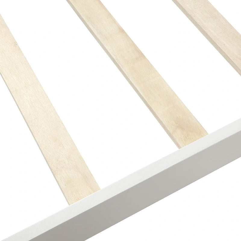 Lit plate-forme en bois avec tête et pied de lit