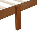 Lit plate-forme en bois avec tête et pied de lit