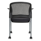 Chaise visiteur à roulettes respirante